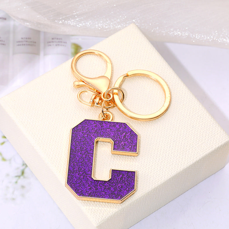 Wholesale Creative Alloy Jewelry 26 English Alphabet Keychain